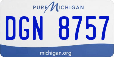 MI license plate DGN8757