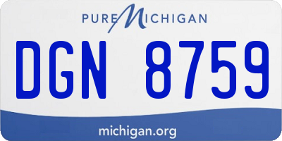 MI license plate DGN8759