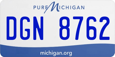MI license plate DGN8762