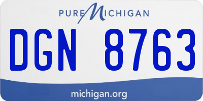 MI license plate DGN8763
