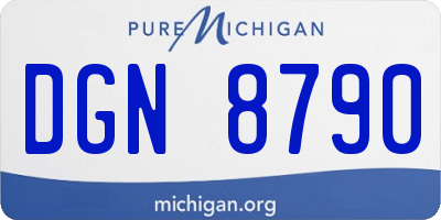 MI license plate DGN8790