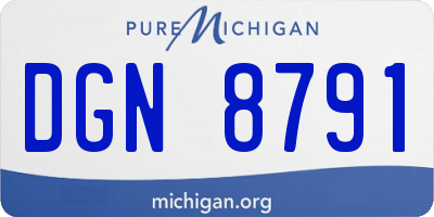 MI license plate DGN8791