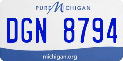 MI license plate DGN8794