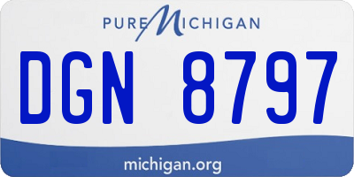 MI license plate DGN8797