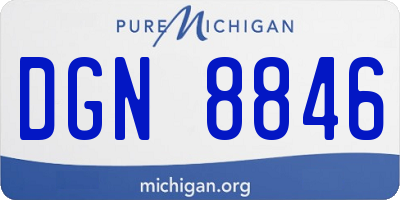 MI license plate DGN8846