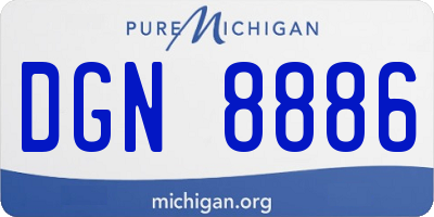 MI license plate DGN8886