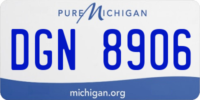 MI license plate DGN8906
