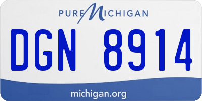 MI license plate DGN8914