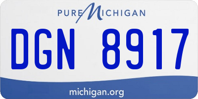 MI license plate DGN8917