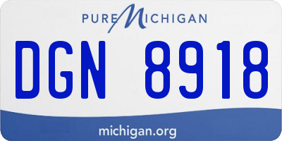 MI license plate DGN8918
