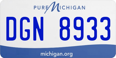 MI license plate DGN8933