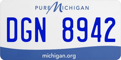 MI license plate DGN8942