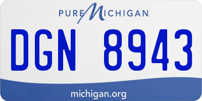 MI license plate DGN8943