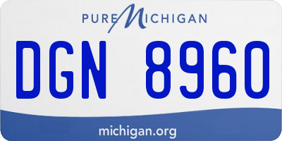 MI license plate DGN8960