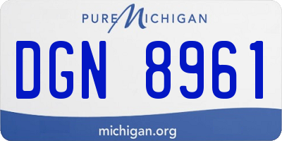 MI license plate DGN8961