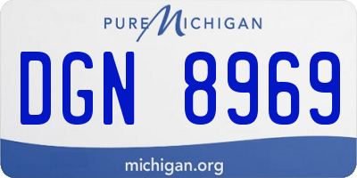 MI license plate DGN8969