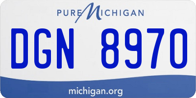 MI license plate DGN8970
