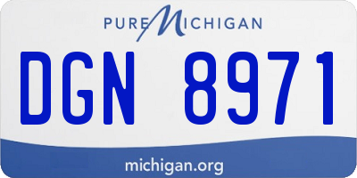 MI license plate DGN8971