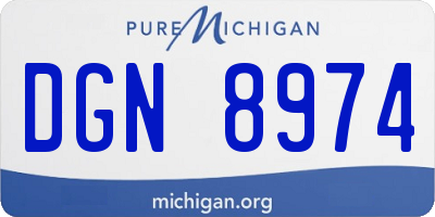MI license plate DGN8974