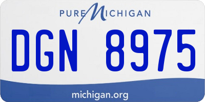 MI license plate DGN8975