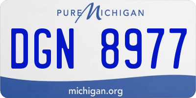 MI license plate DGN8977