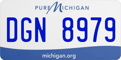 MI license plate DGN8979