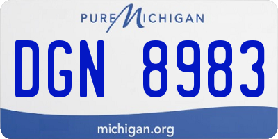 MI license plate DGN8983