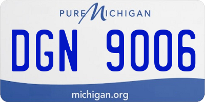 MI license plate DGN9006