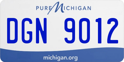 MI license plate DGN9012
