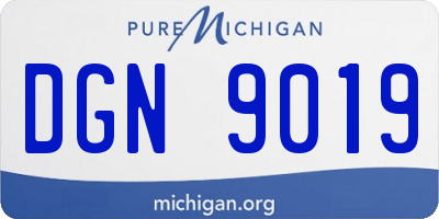 MI license plate DGN9019