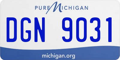 MI license plate DGN9031