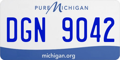 MI license plate DGN9042