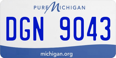MI license plate DGN9043