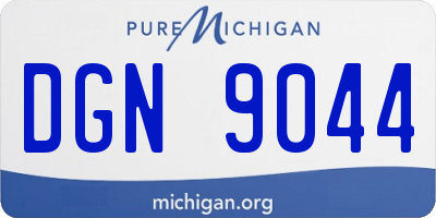 MI license plate DGN9044