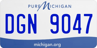 MI license plate DGN9047