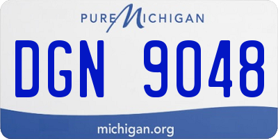 MI license plate DGN9048