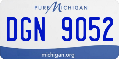 MI license plate DGN9052