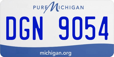 MI license plate DGN9054