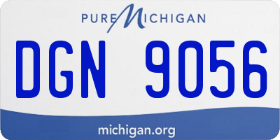 MI license plate DGN9056