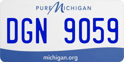 MI license plate DGN9059
