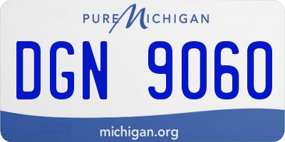 MI license plate DGN9060