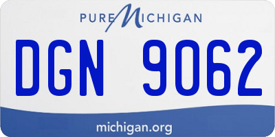 MI license plate DGN9062