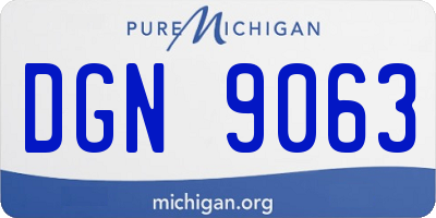 MI license plate DGN9063