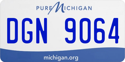MI license plate DGN9064