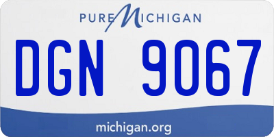 MI license plate DGN9067