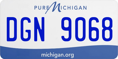 MI license plate DGN9068
