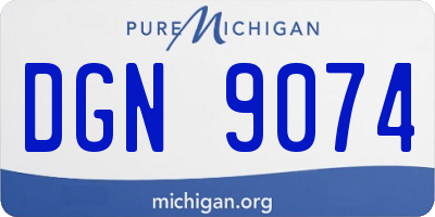 MI license plate DGN9074