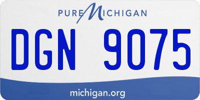 MI license plate DGN9075