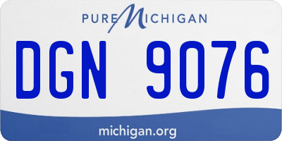 MI license plate DGN9076
