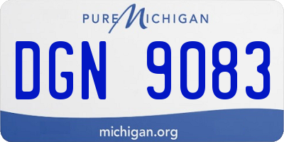 MI license plate DGN9083
